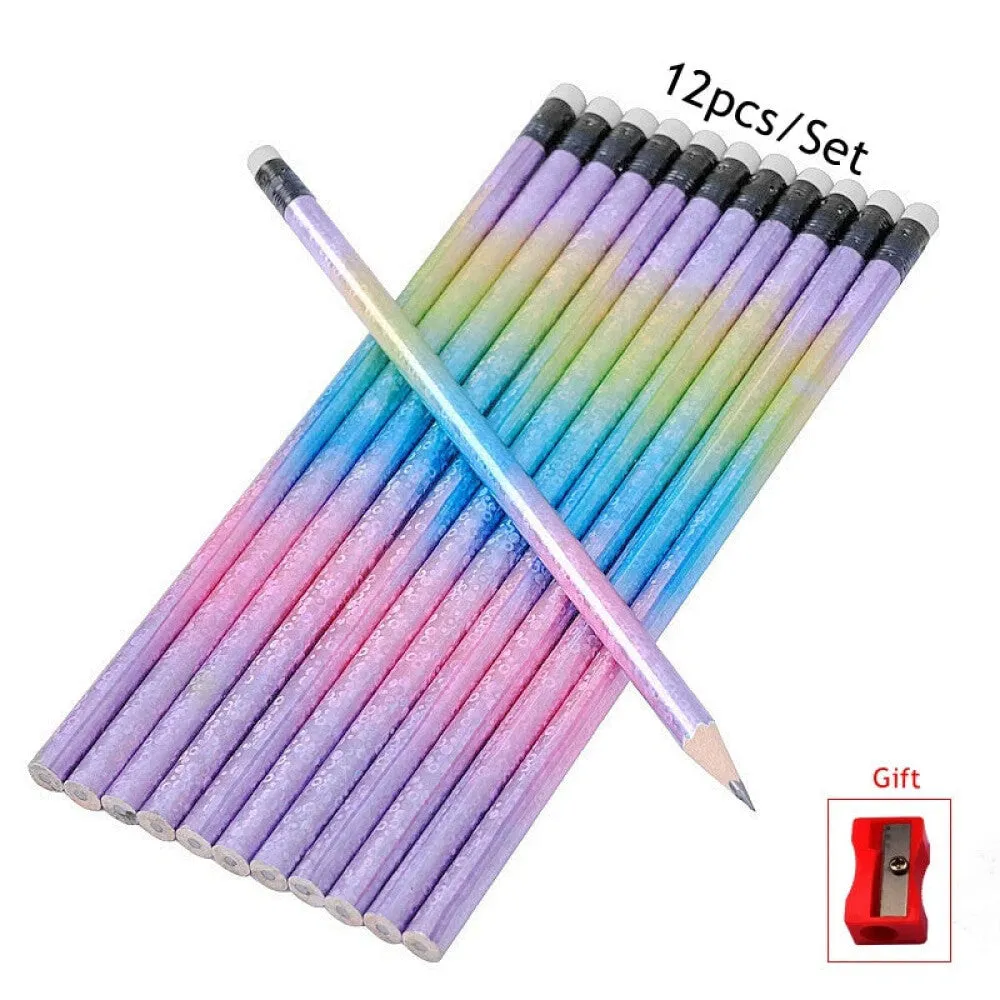 12 Piece Starry Sky Wooden Hb Pencils