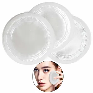 12 Round Powder Puff Velour Beauty Pad Foundation Blending Makeup Flawless Blend