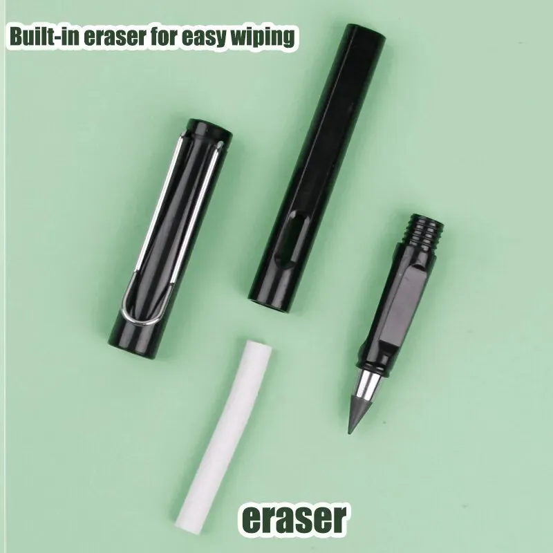 17pc Infinity Pencil Set no Sharpening no Ink Kawaii Design Art Supplies School Stationery Nib Eraser