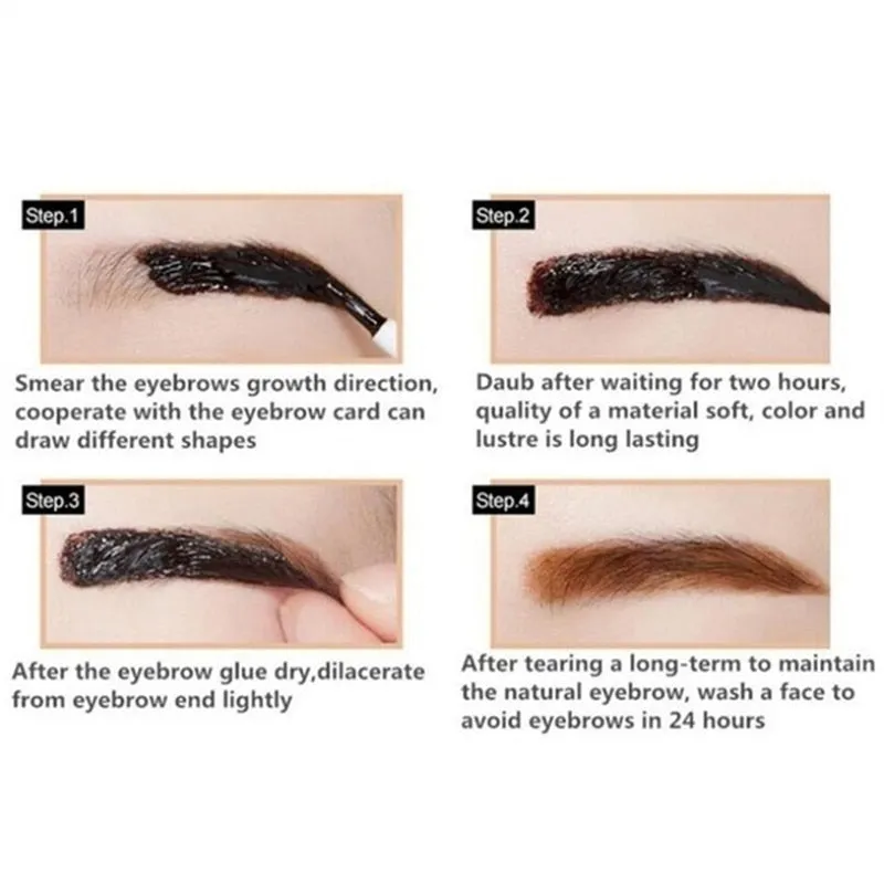 1Pcs 6ml Peel Off Eye Makeup Permanent Eye Brow Tattoo Tint Long-lasting Waterproof Dye Eyebrow Gel Cream Make Up Cosmetics