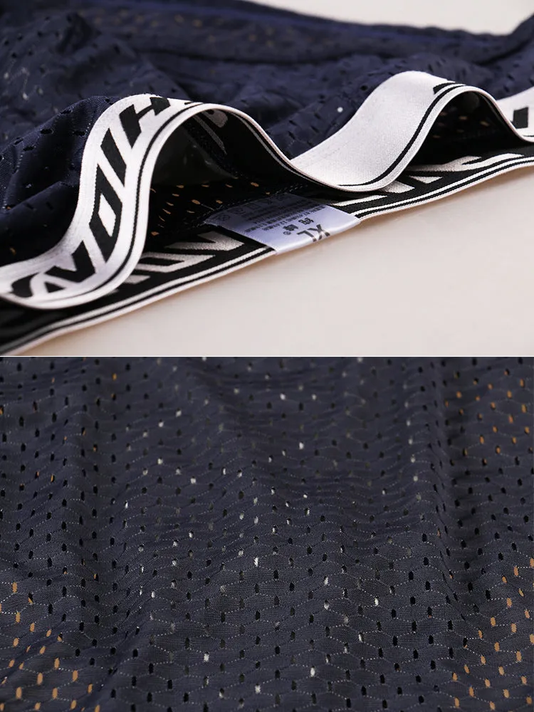 2 Pack Mens Mesh Separate Pouch Boxers Briefs