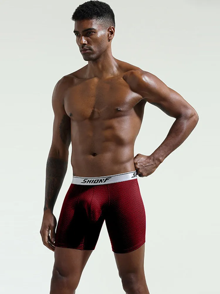2 Pack Mens Mesh Separate Pouch Boxers Briefs