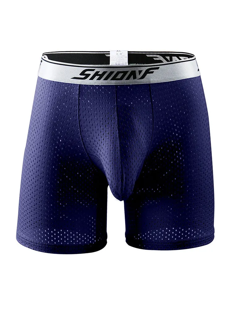 2 Pack Mens Mesh Separate Pouch Boxers Briefs