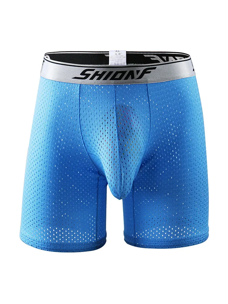 2 Pack Mens Mesh Separate Pouch Boxers Briefs