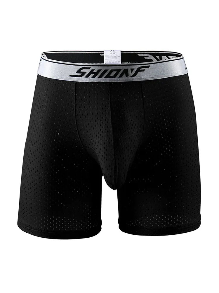 2 Pack Mens Mesh Separate Pouch Boxers Briefs