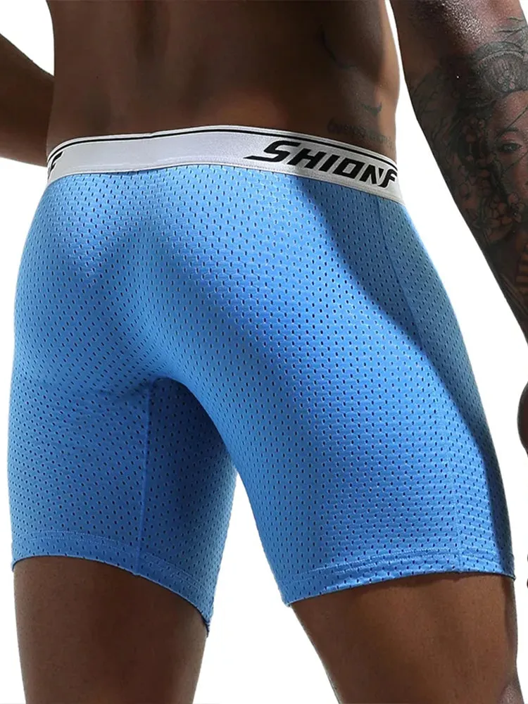 2 Pack Mens Mesh Separate Pouch Boxers Briefs