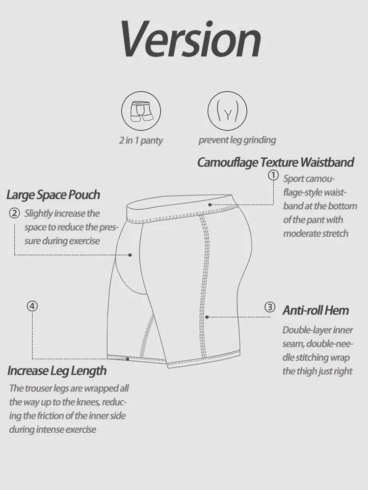 2 Pack Mens U Convex Large Support Pouch Boxers Briefs
