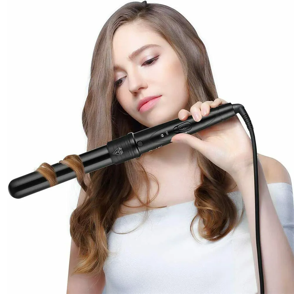 5 in 1 Hair Curler Wand Set | Ceramic Styling Curling Iron | Roller Barrel | LED   Glove