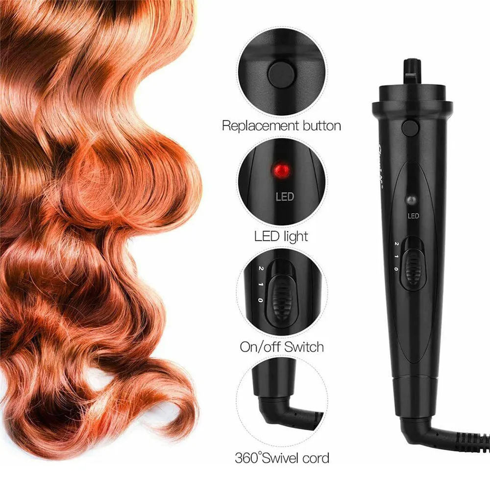5 in 1 Hair Curler Wand Set | Ceramic Styling Curling Iron | Roller Barrel | LED   Glove