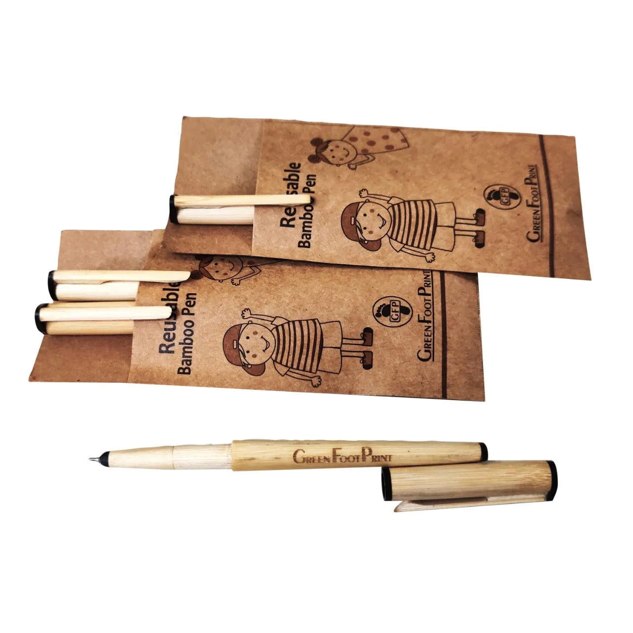 Bamboo Pens Set Of 2 Blue