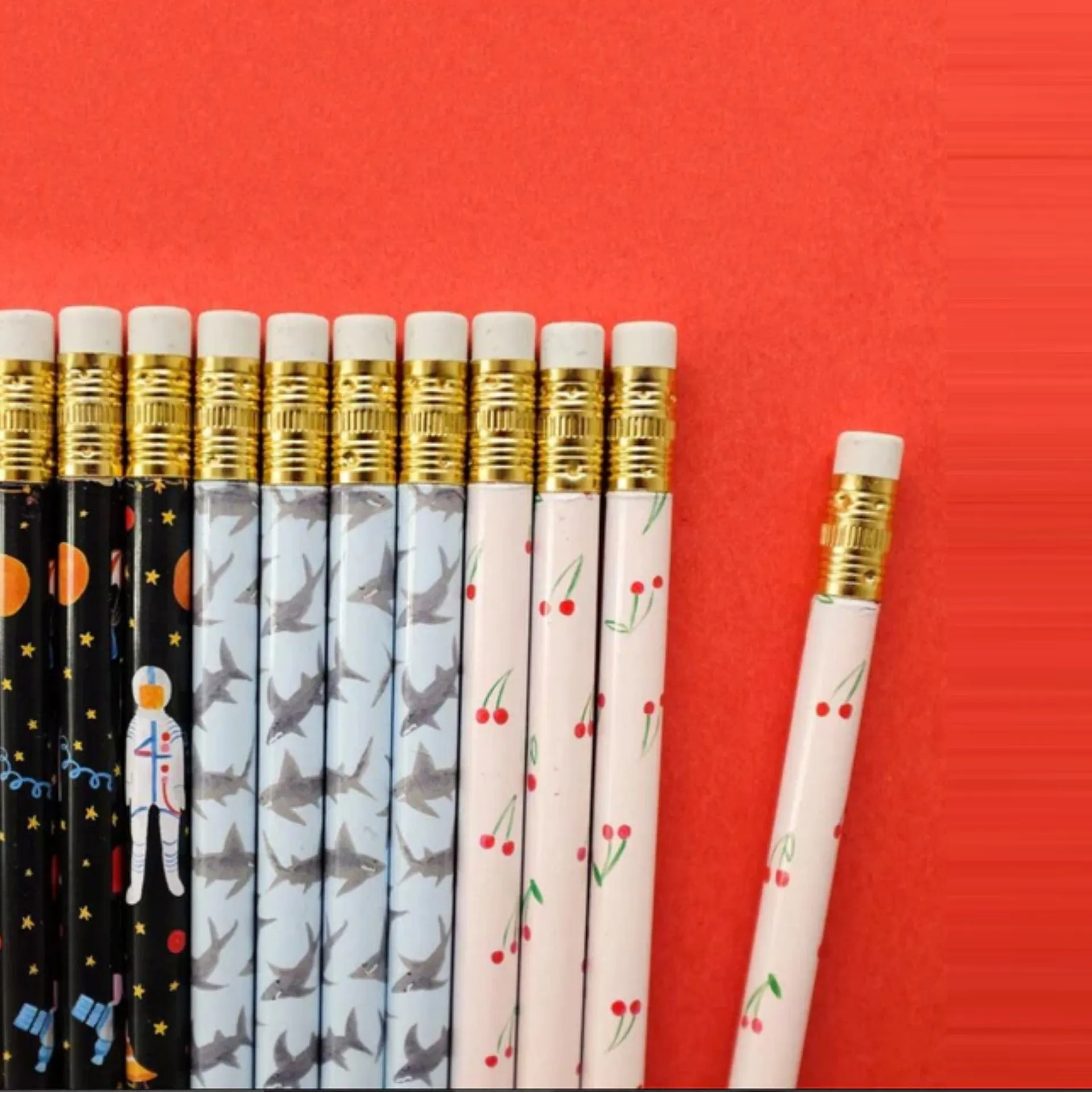 Cherry Pencils  (Sets Of 4)