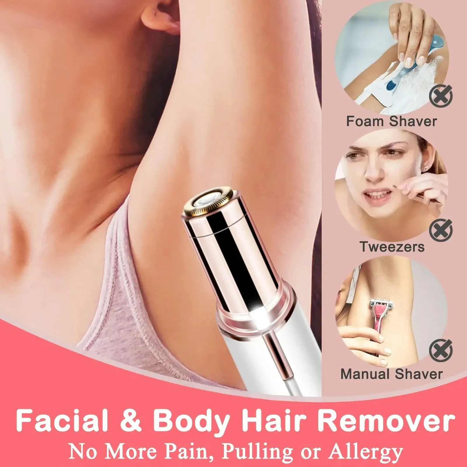 Efficient Facial Hair Remover for Women Portable and Painless
