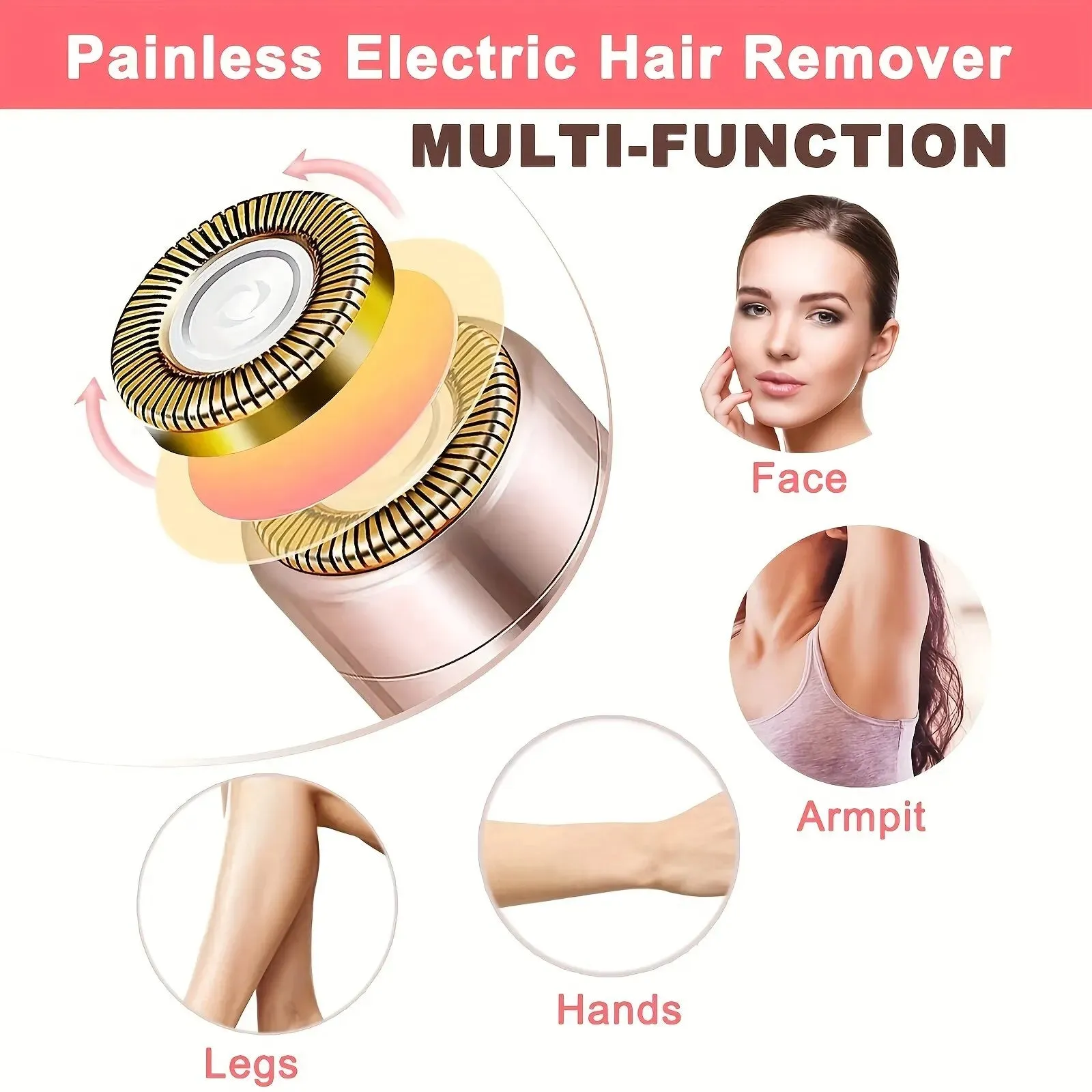 Efficient Facial Hair Remover for Women Portable and Painless