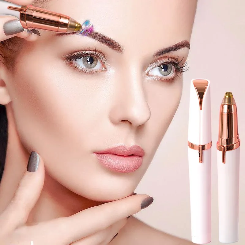 Electric Eyebrow Trimming Tool for Beginners Automatic Electric Eyebrow Trimmer Nose Hair Shaving Brush Scraper 1pc