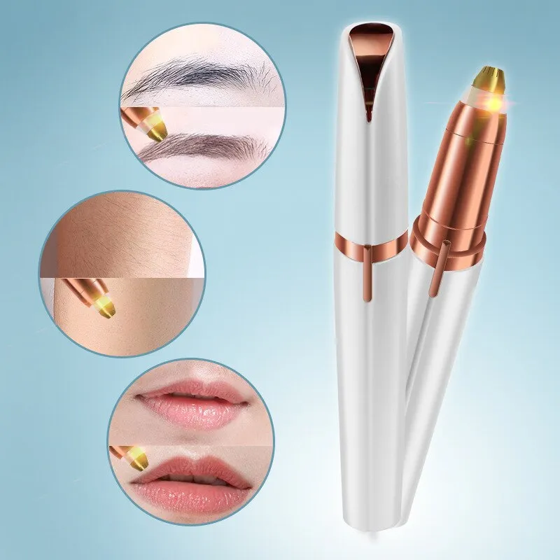 Electric Eyebrow Trimming Tool for Beginners Automatic Electric Eyebrow Trimmer Nose Hair Shaving Brush Scraper 1pc