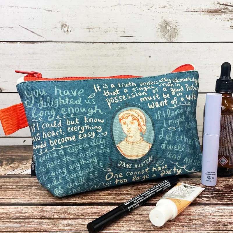 Jane Austen Accessory Bag - Zip Top