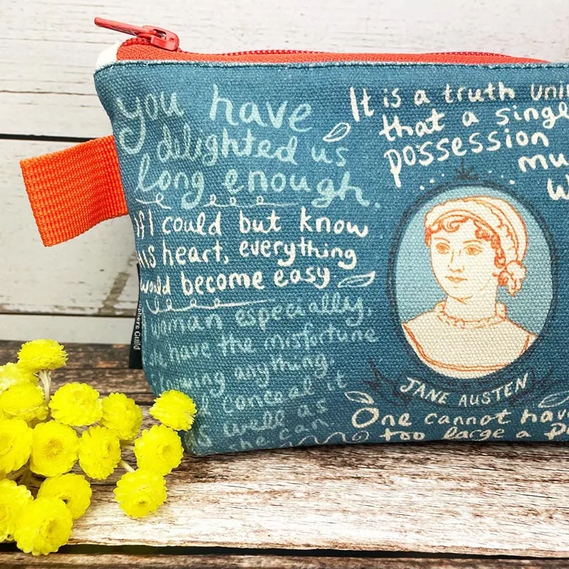 Jane Austen Accessory Bag - Zip Top