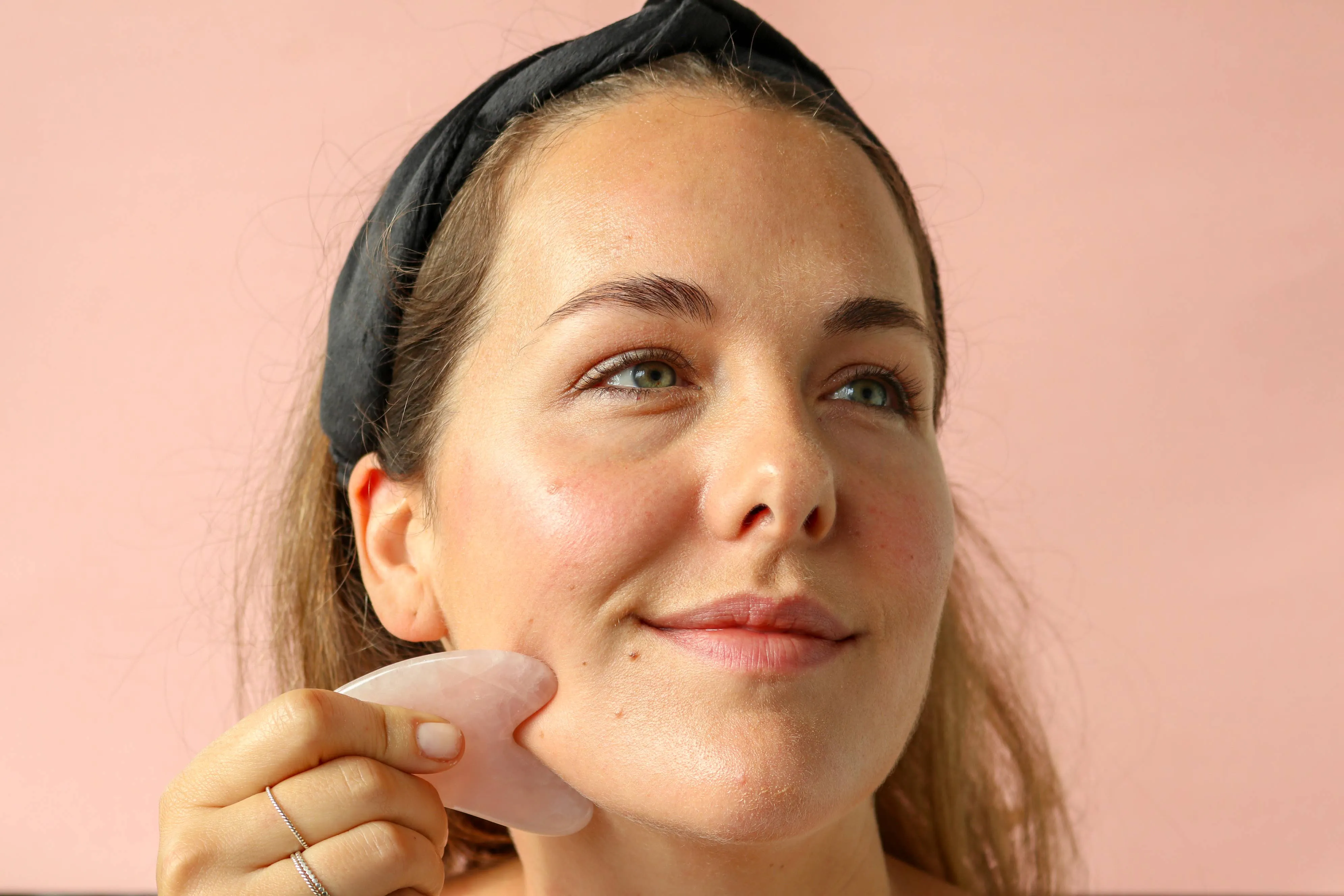 Midnight Paloma Rose Quartz Gua Sha
