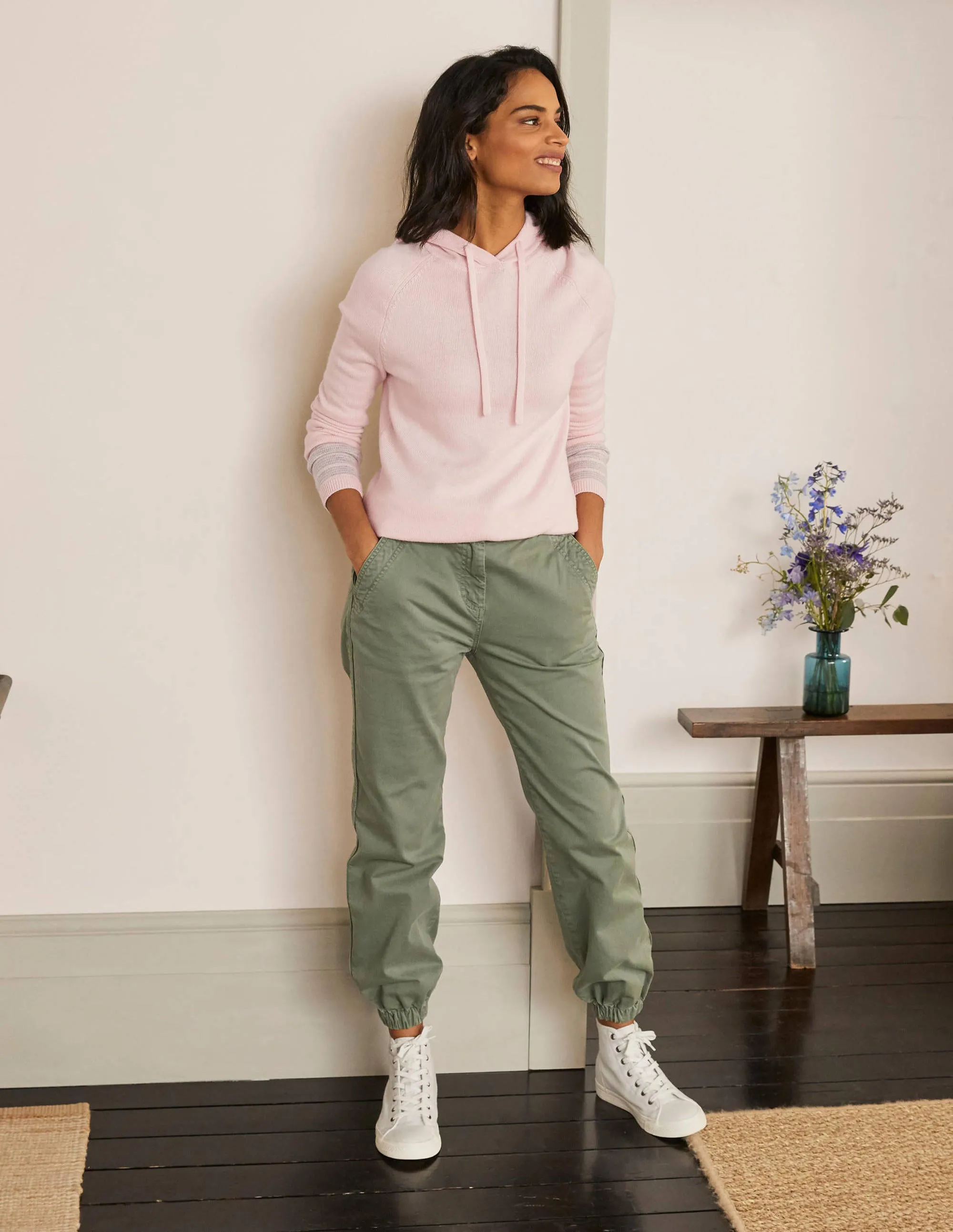 Morton Knitted Hoodie-Milkshake