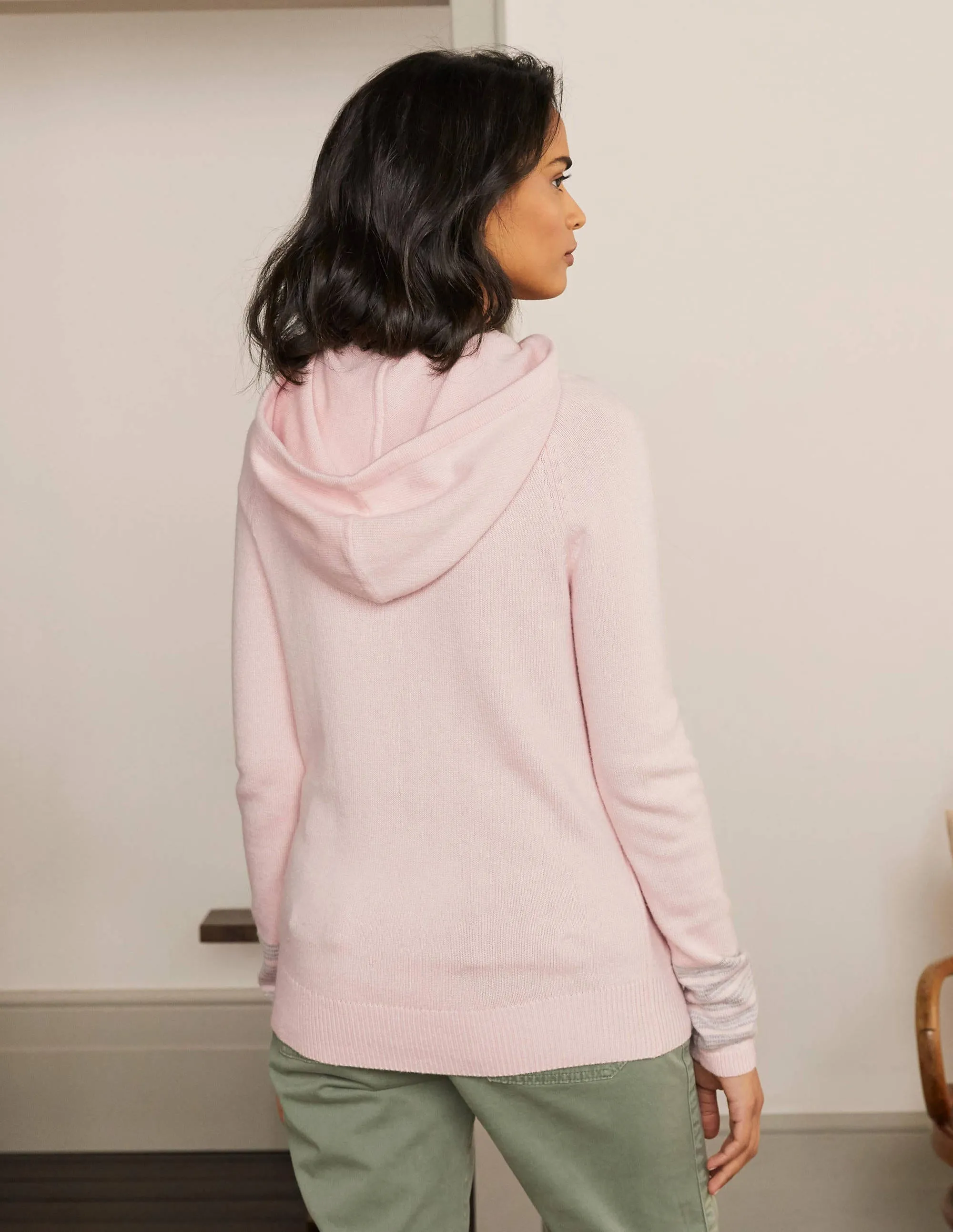 Morton Knitted Hoodie-Milkshake