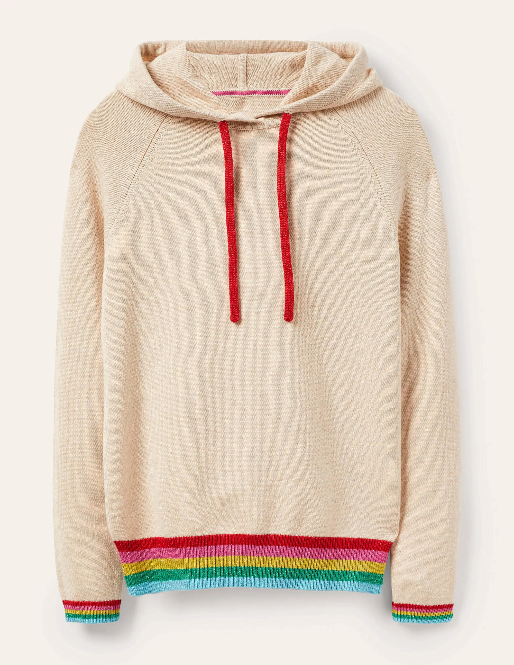 Morton Knitted Hoodie-Oatmeal Melange
