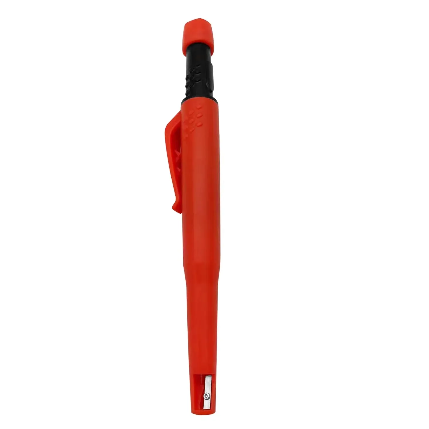 Solid Carpenter Mechanical Pencil for Woodworking Construction One-Piece Design Pen Cap with Sharpener Stationery Supplies