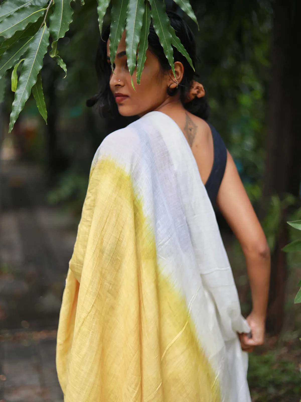 Sunehri Mul Cotton Saree