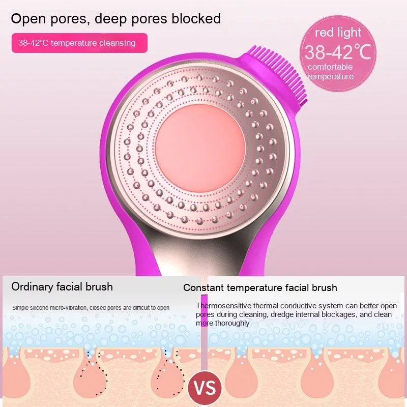 Ultrasonic Facial Cleaner Electric Waterproof Facial Brush Pore Cleaner
