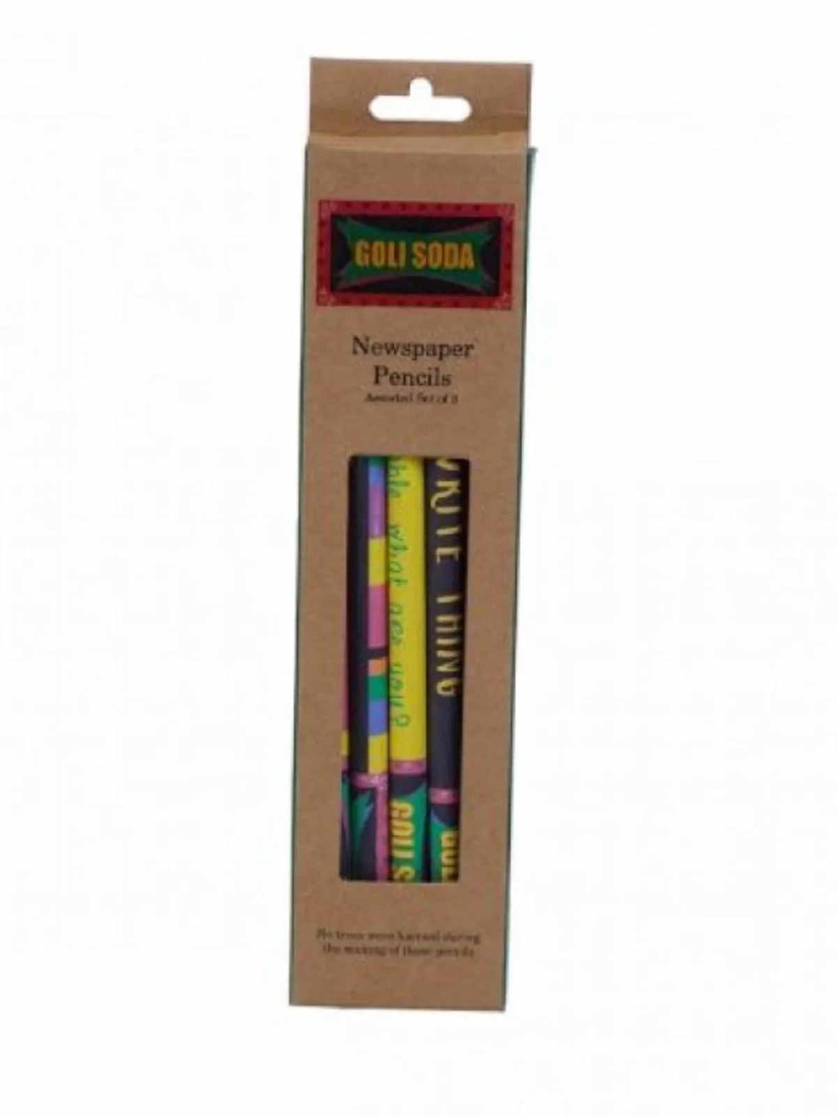 Upcycled Multicolor Newspaper Pencils Pack Of Twenty