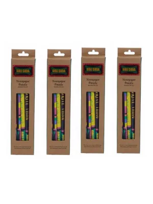 Upcycled Multicolor Newspaper Pencils Pack Of Twenty